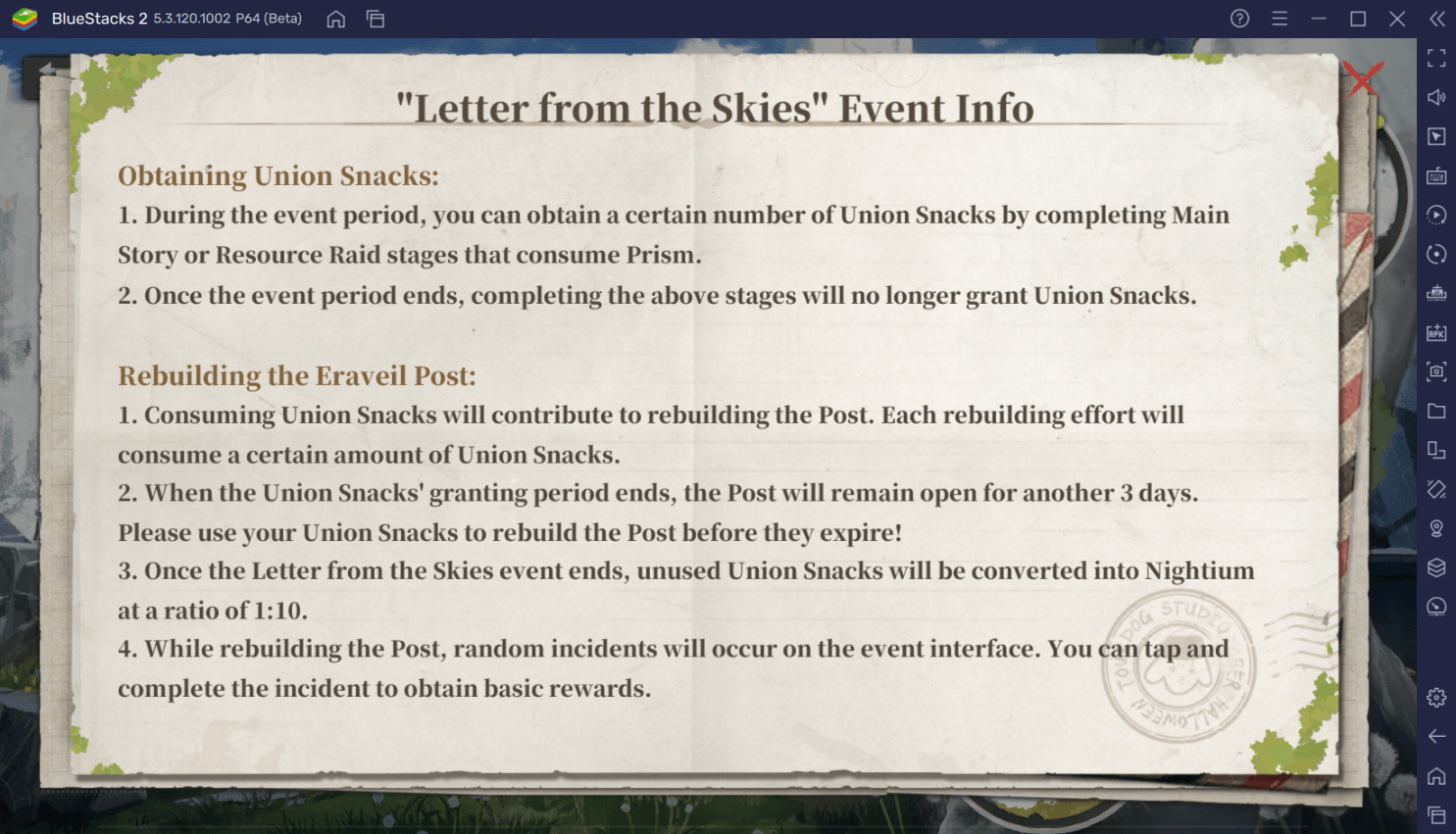 Alchemy Stars – Letter From The Skies Event