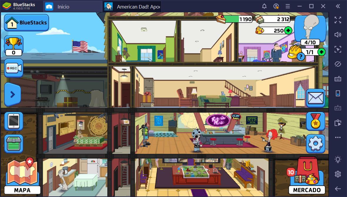 Cómo Ganar en American Dad! Apocalypse Soon en PC Usando BlueStacks