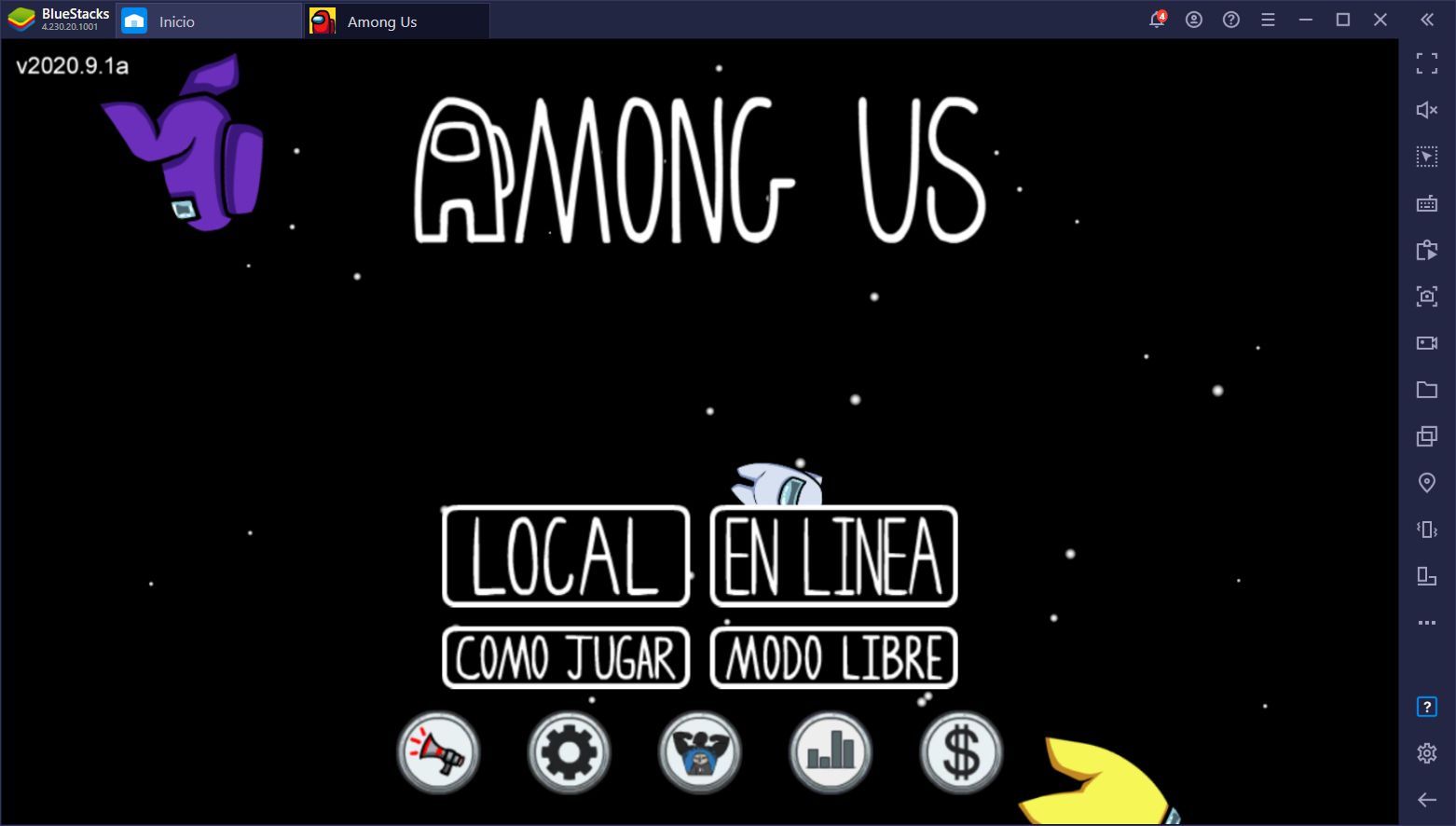 Juega Among Us en PC Usando Controles Exclusivamente con BlueStacks