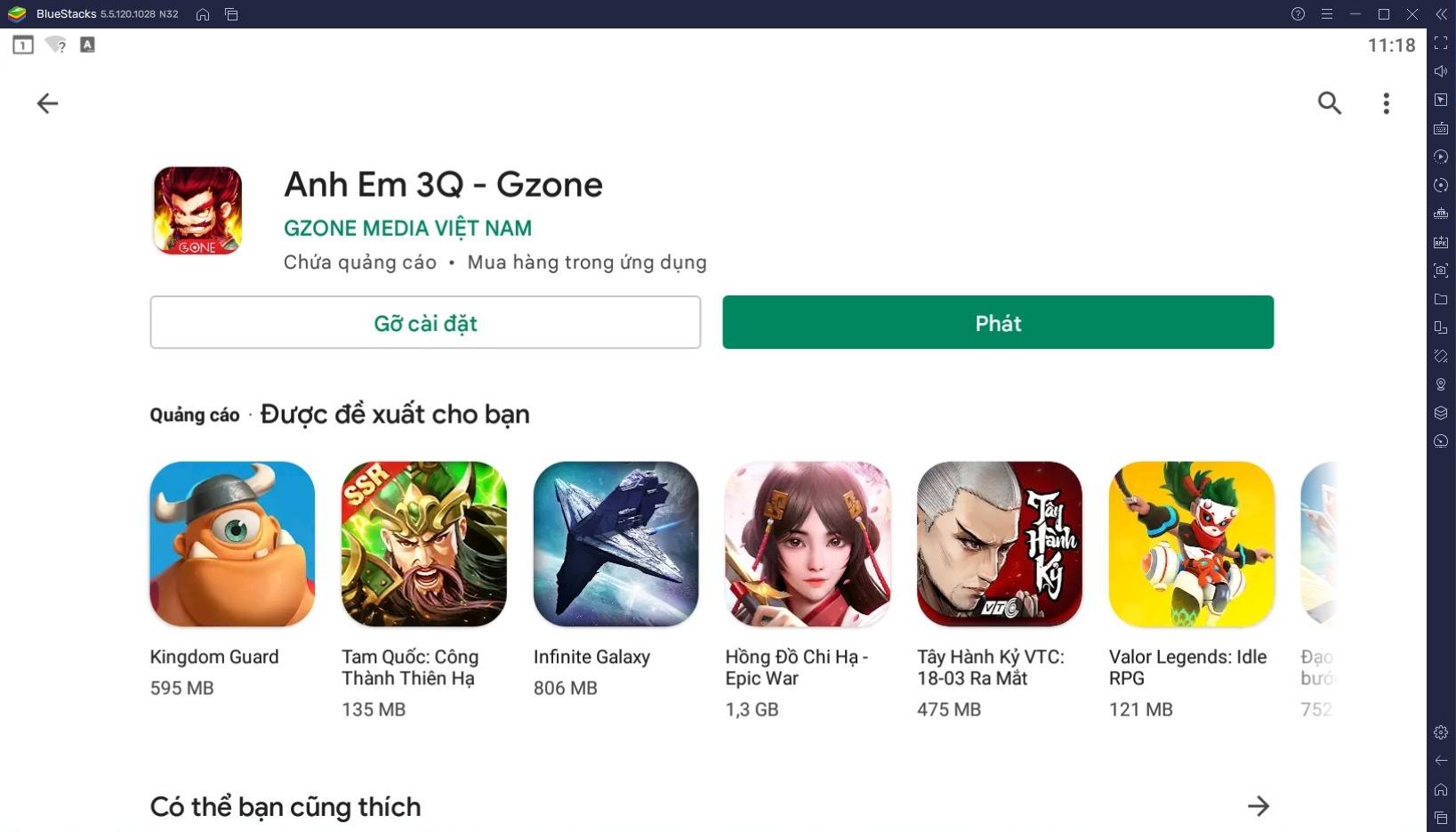 Chơi game chiến thuật Anh Em 3Q trên PC với BlueStacks