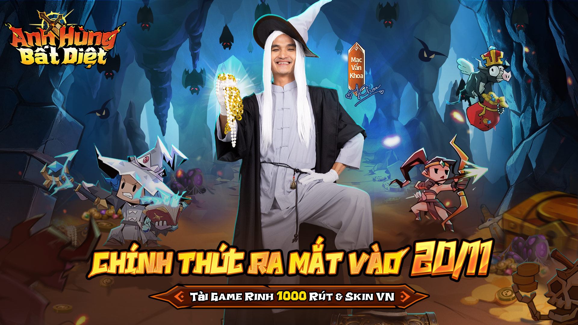 RPG treo máy cày đồ Anh Hùng Bất Diệt do Mạc Văn Khoa đại diện chính thức ra mắt Việt Nam!