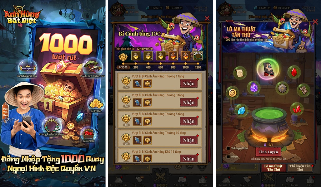 RPG treo máy cày đồ Anh Hùng Bất Diệt do Mạc Văn Khoa đại diện chính thức ra mắt Việt Nam!