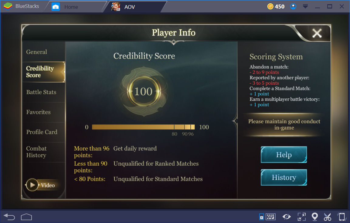 AOV Account Credibility Score