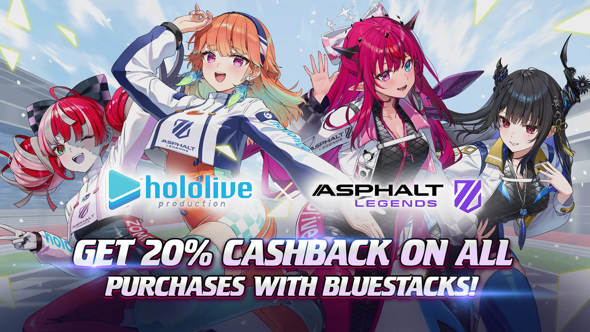 Asphalt Legends × hololive: Race with Your Favorite Idols and Get 20% Cashback on BlueStacks