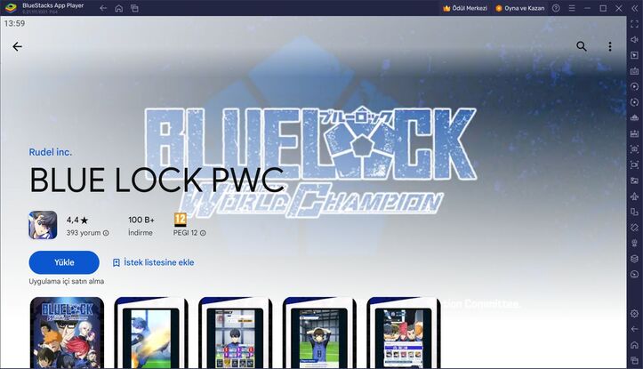 BlueStacks ile BLUE LOCK PWC PC Kurulum Rehberi