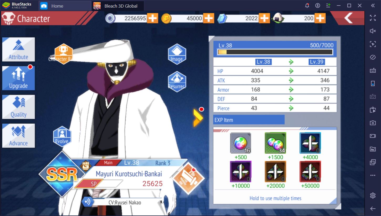 Bleach Mobile 3d On Pc How To Upgrade Your Characters