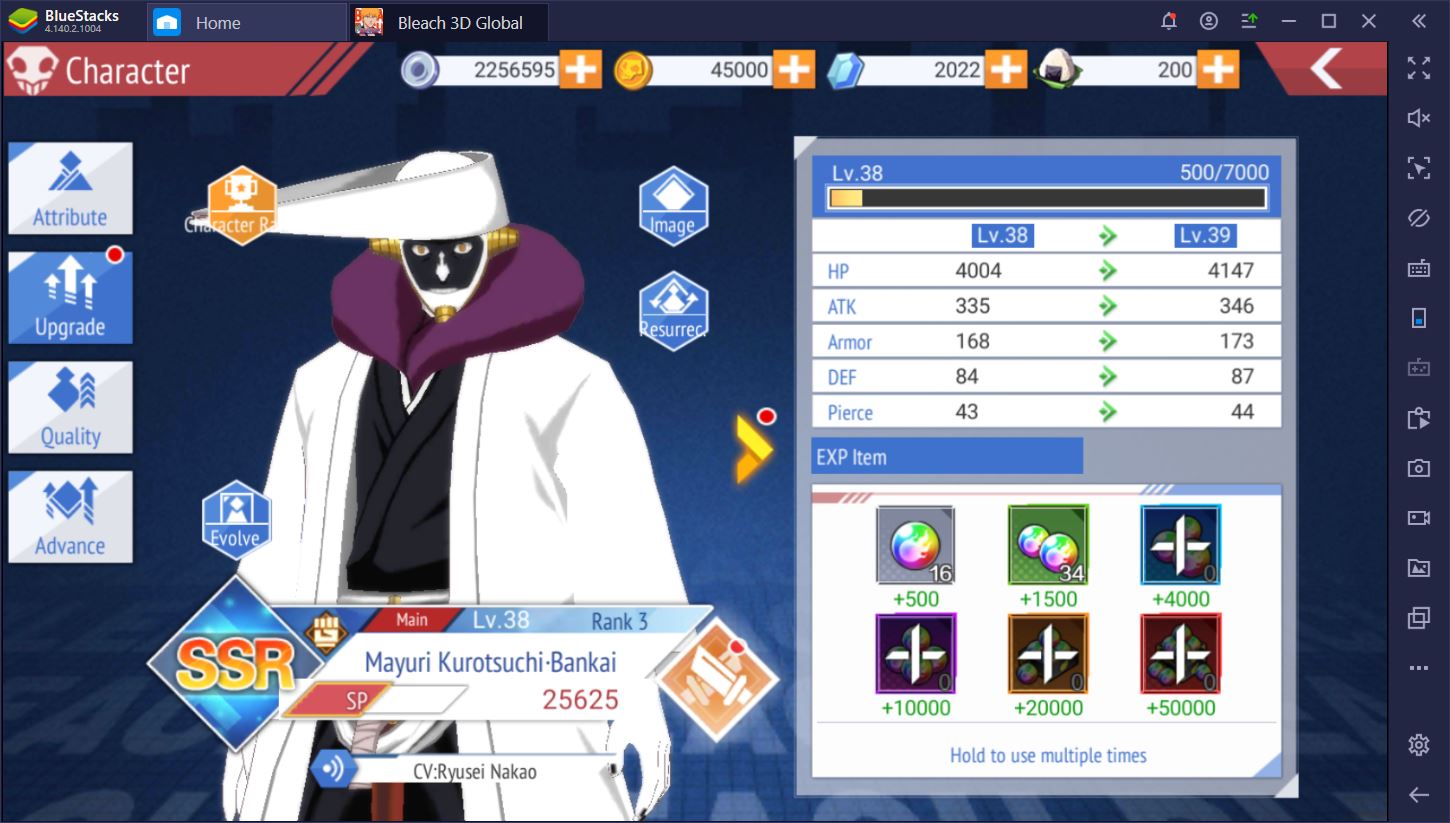 BLEACH Mobile 3D on PC: How to Upgrade Your Characters Quickly