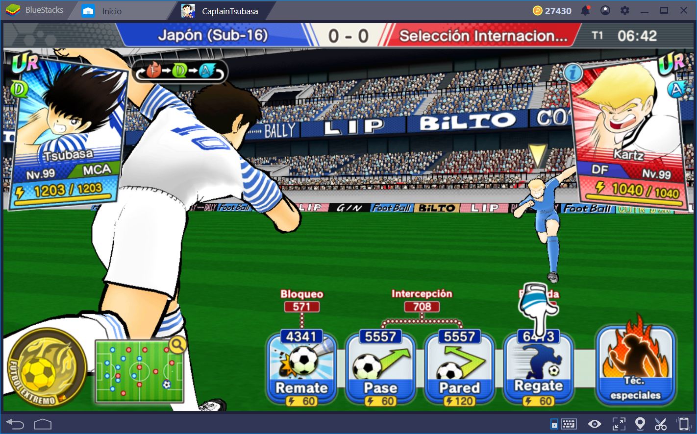 ¡Trae la Tecla de Combo BlueStacks al Campo de Fútbol!