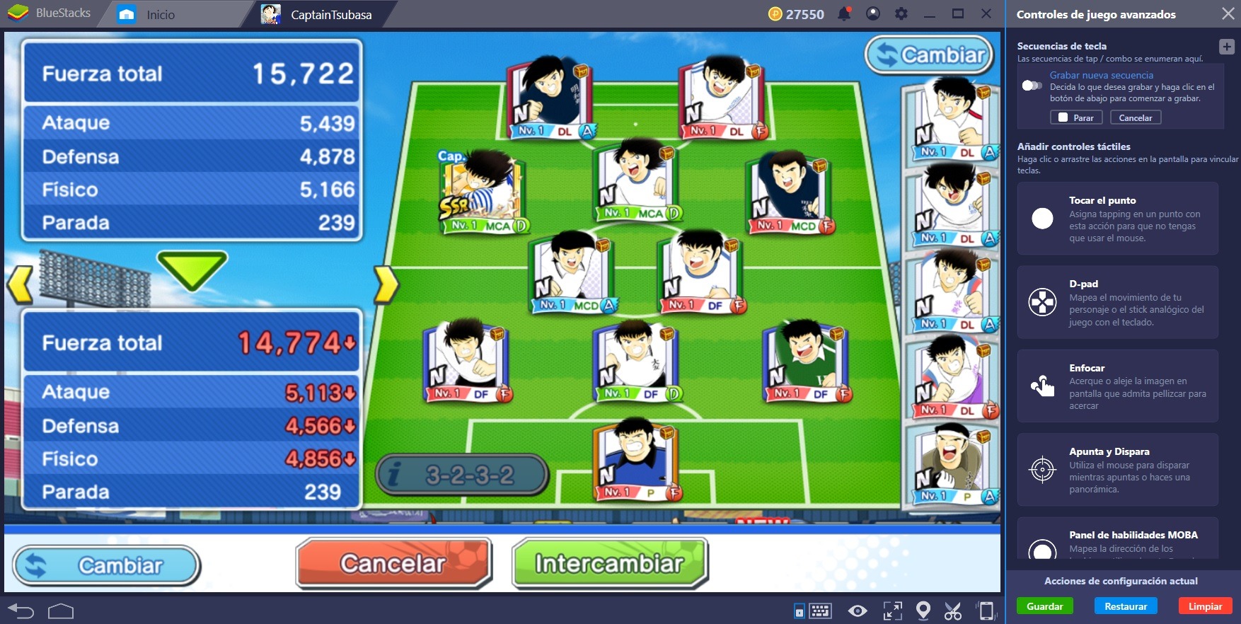 ¡Trae la Tecla de Combo BlueStacks al Campo de Fútbol!