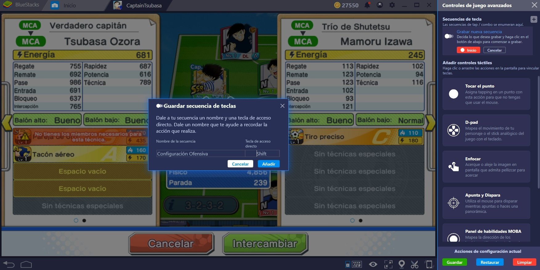 ¡Trae la Tecla de Combo BlueStacks al Campo de Fútbol!