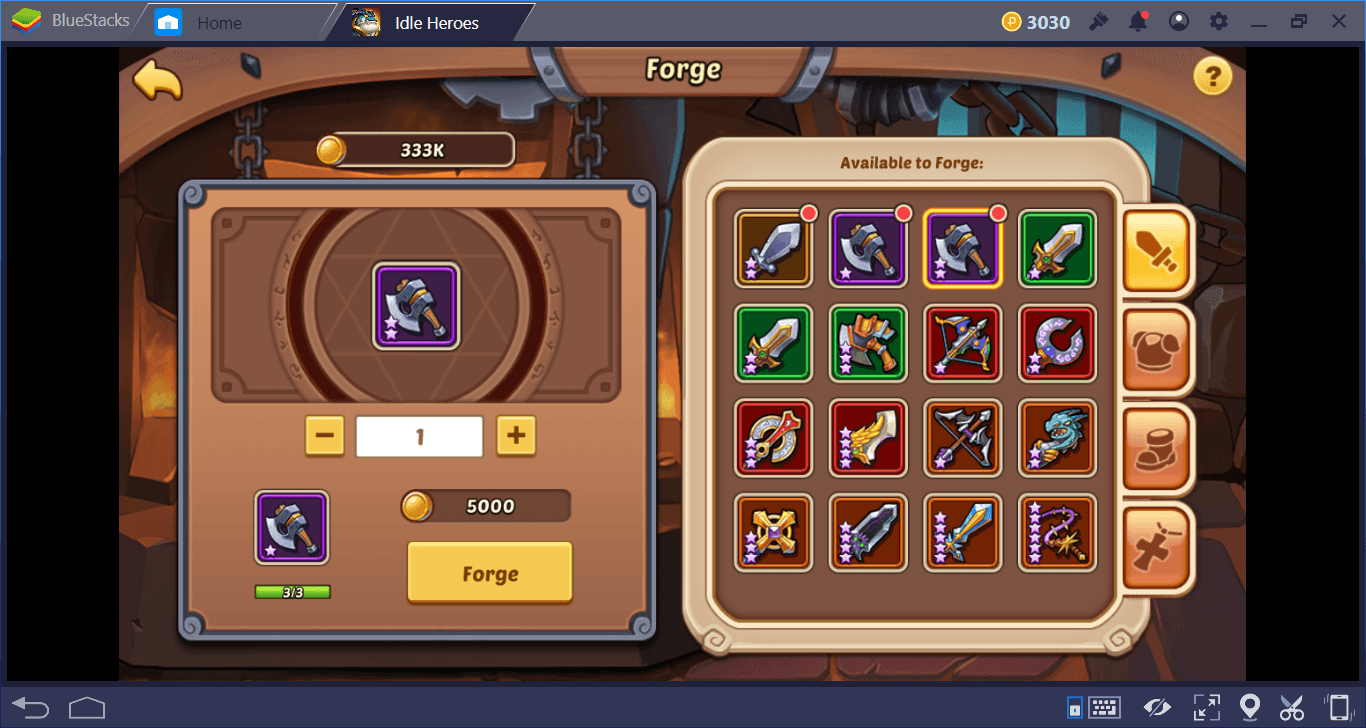 Idle Heroes on PC: Equipment, Artifacts, and Treasures Guide