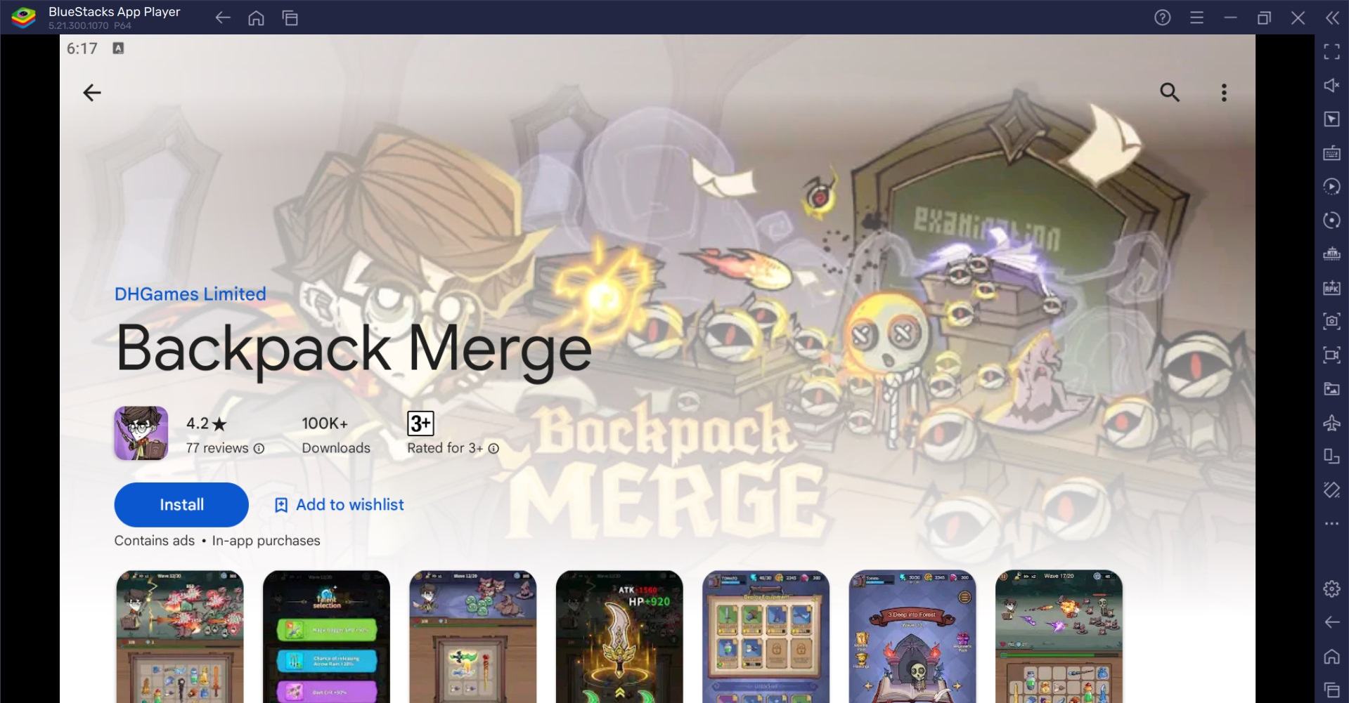 How to Play Backpack Merge on PC with BlueStacks