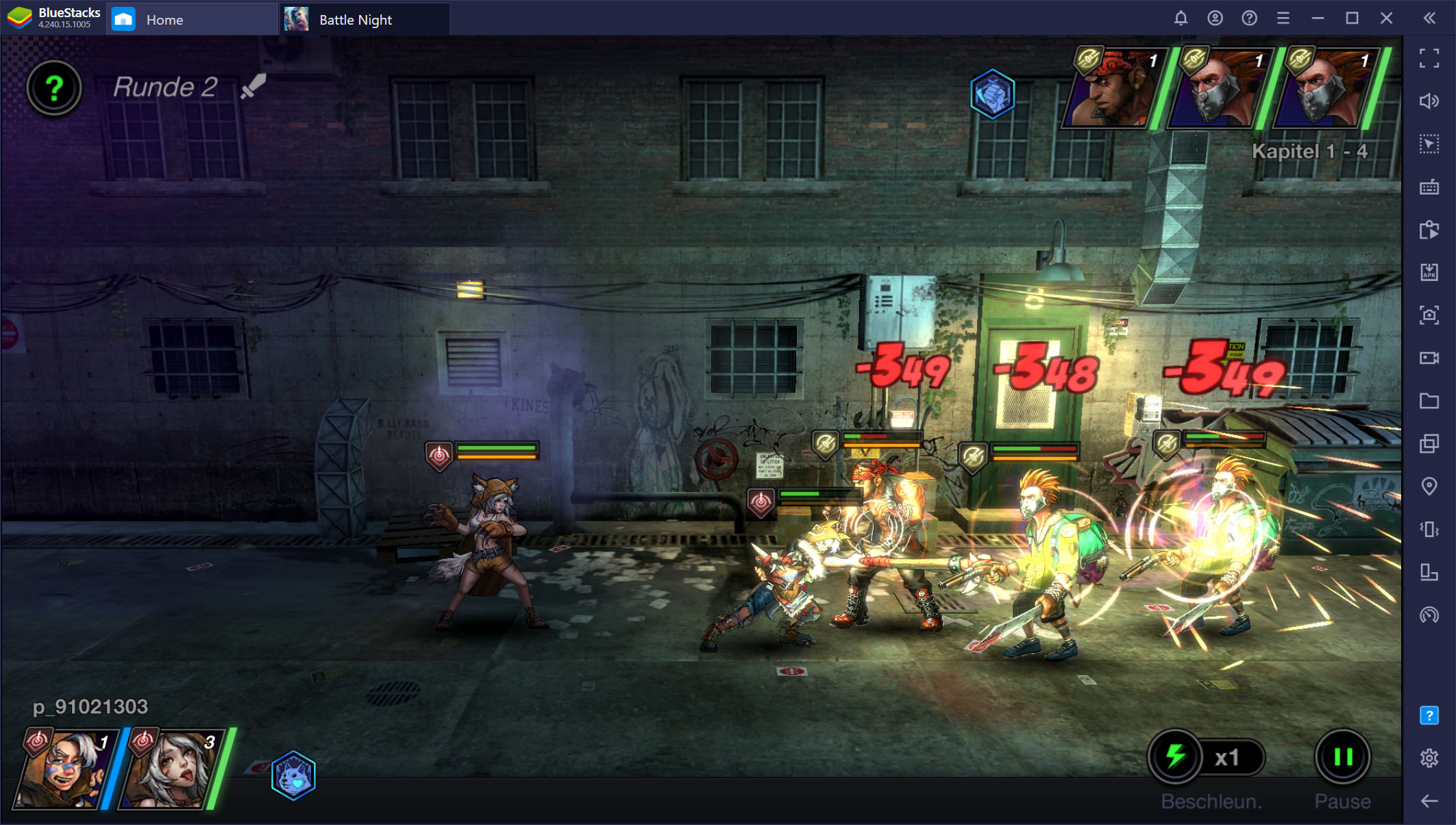 Battle Night: Cyber ​​Squad - Verwende unsere BlueStacks-Werkzeuge, um deine Feinde Runde für Runde zu besiegen