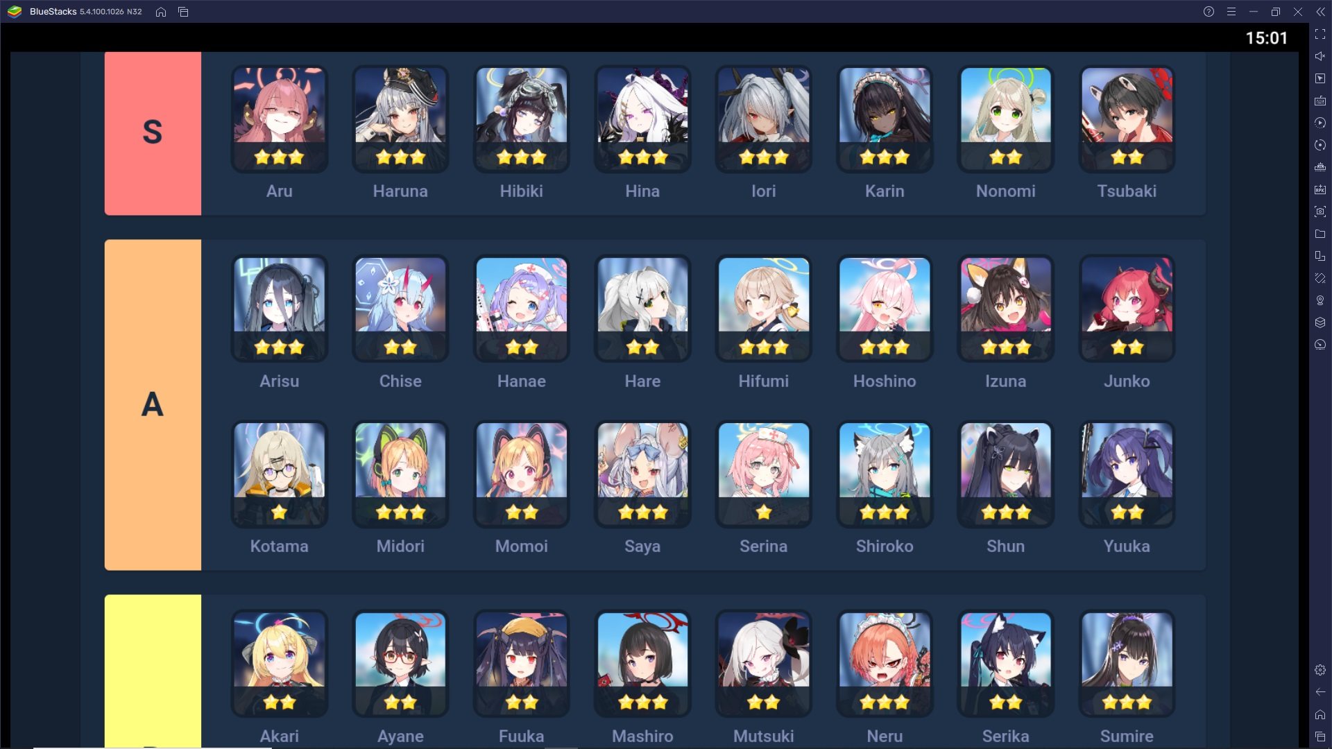 La Tier List di Blue Archive - Scegli le ragazze più forti del momento