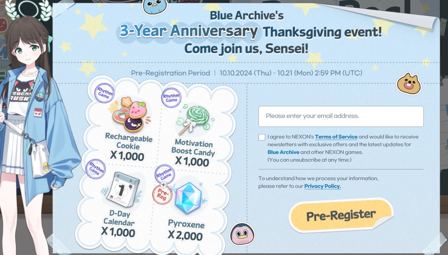 Blue Archive Celebrates 3rd Anniversary with Free Summons, Limited-Time Characters, and New Events