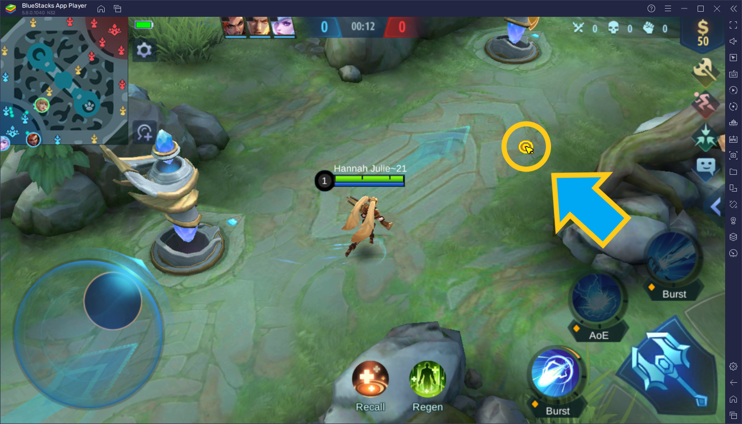 Mit BlueStacks Version 5.8 kommt der „MOBA-Cursor“ für Mobile Legends und andere Spiele