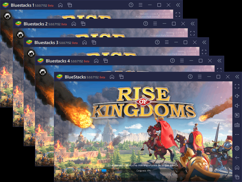 BlueStacks 5 Vs. BlueStacks 4 - Comparación de Desempeño Para Rise of Kingdoms