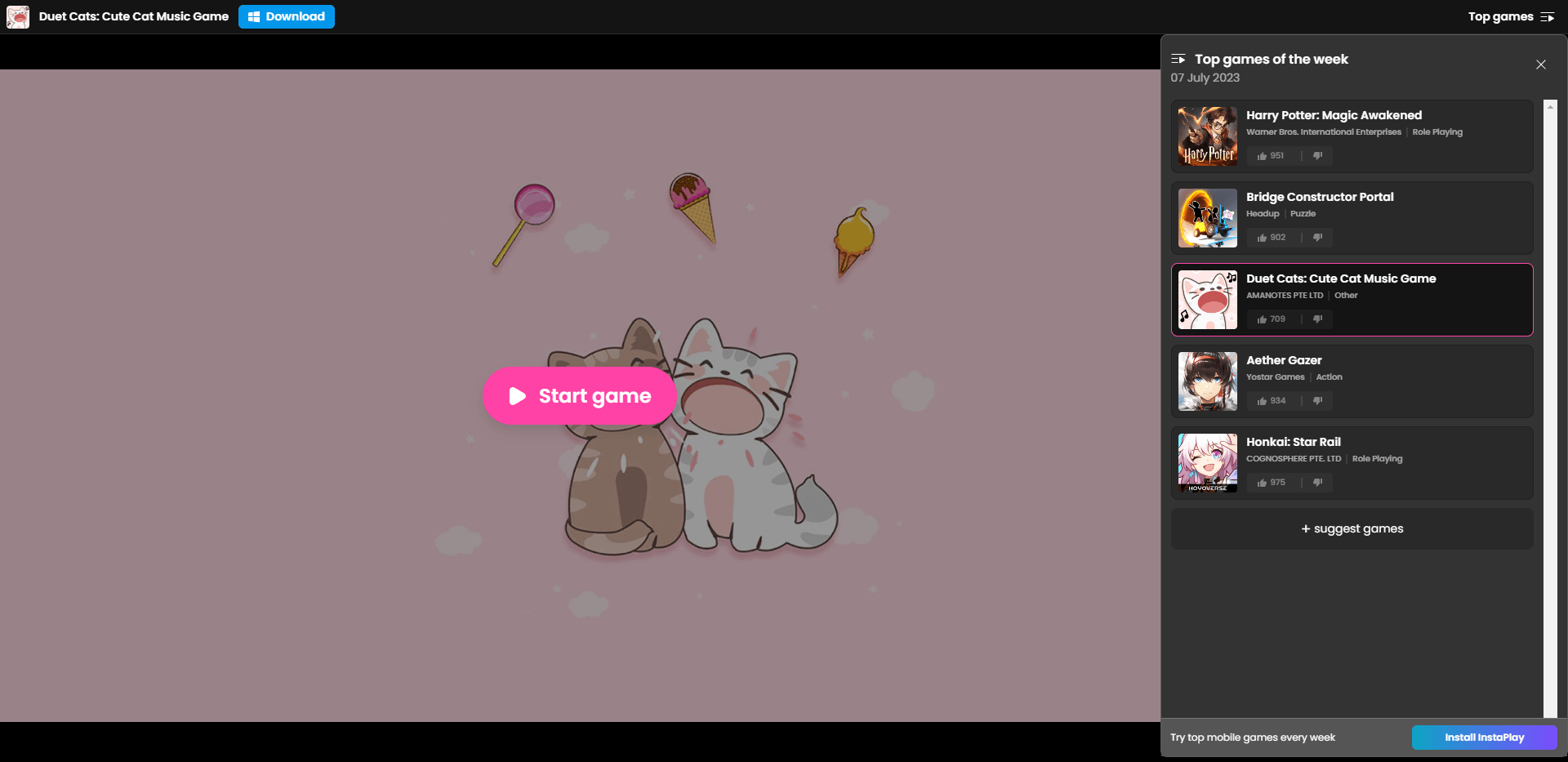 Play Duet Cats: Cute Cat Music Game Online for Free on PC & Mobile