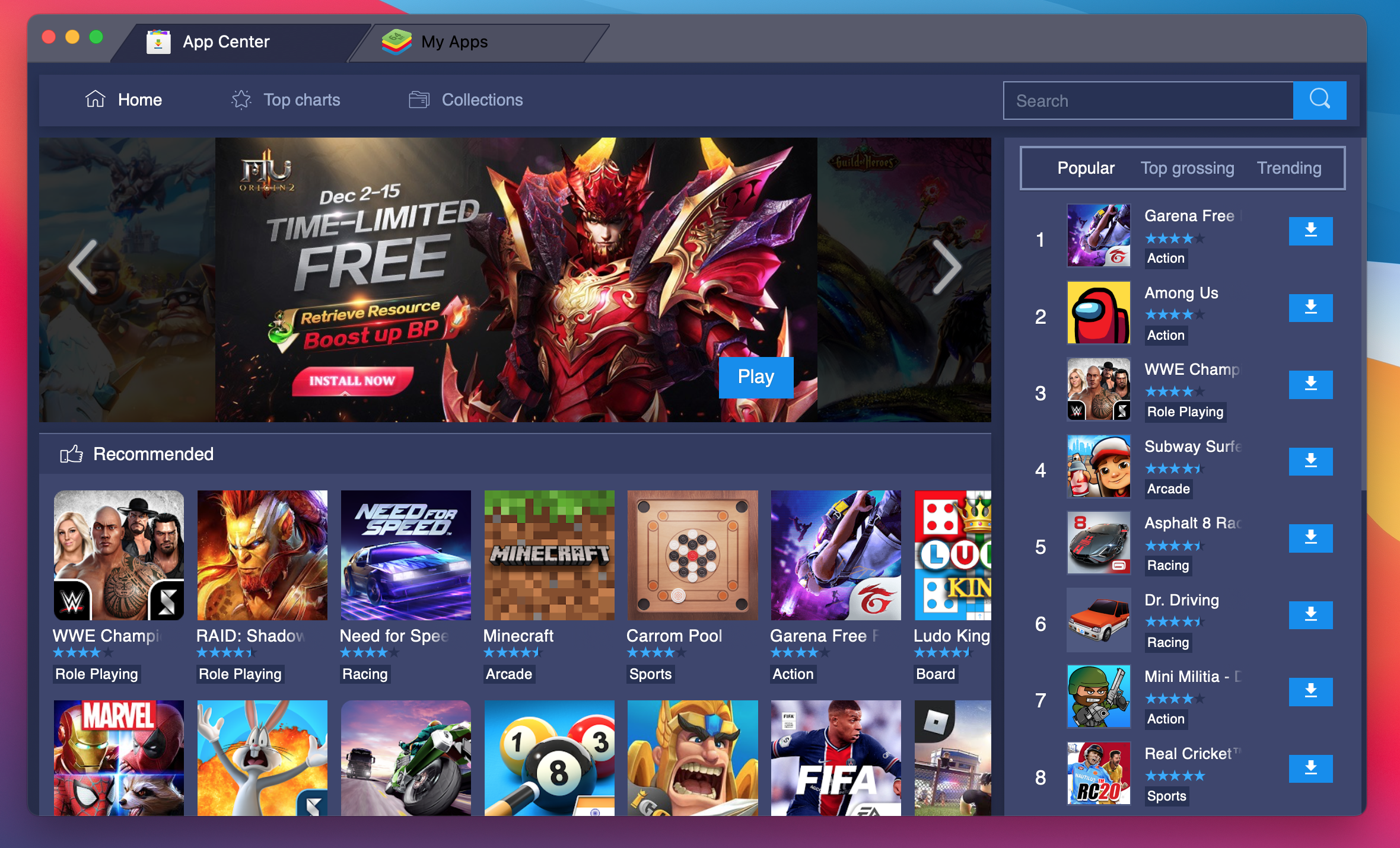 bluestacks appplayer android emulator freezes on mac