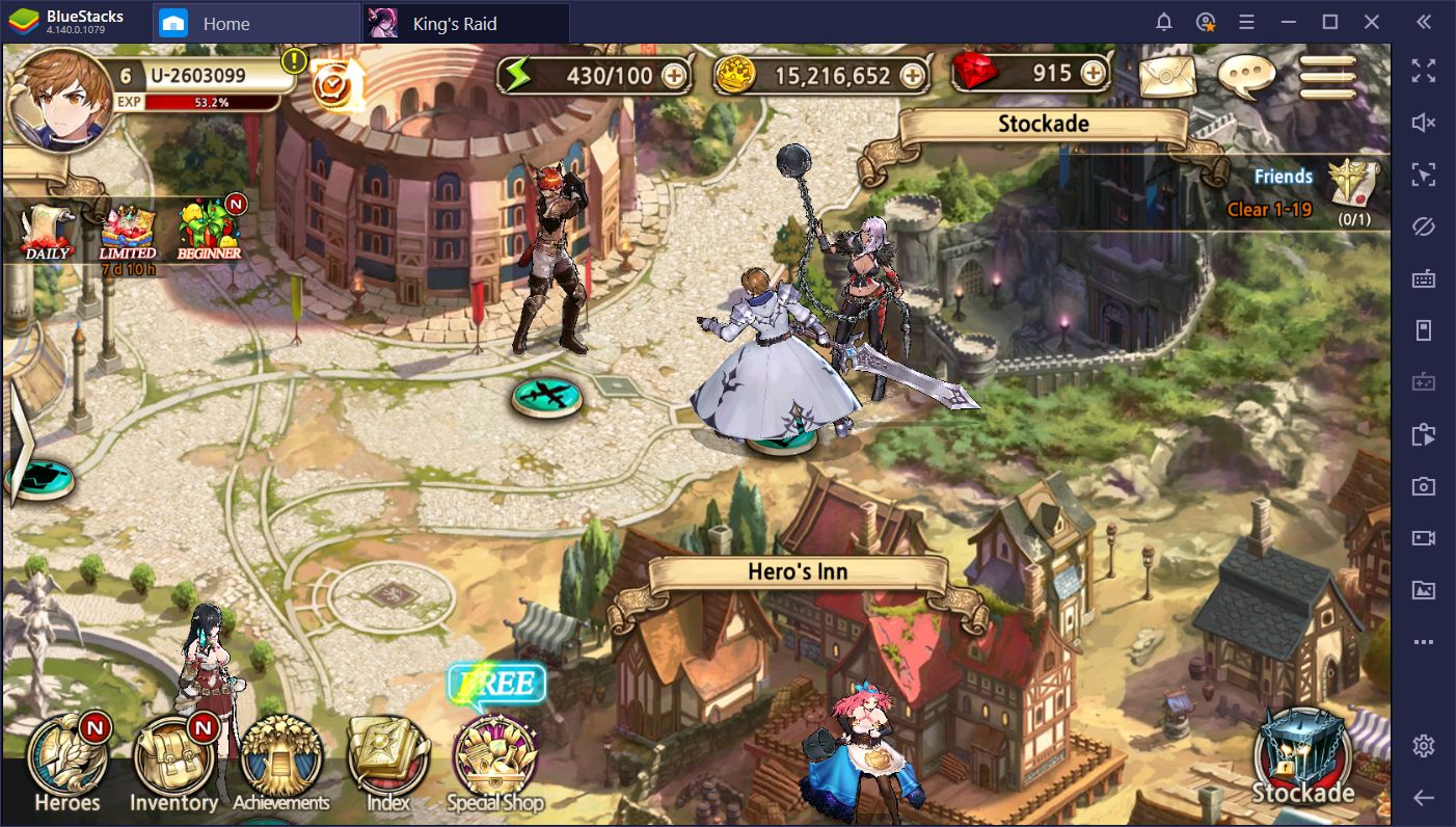 BlueStacks Macros for King’s Raid on PC