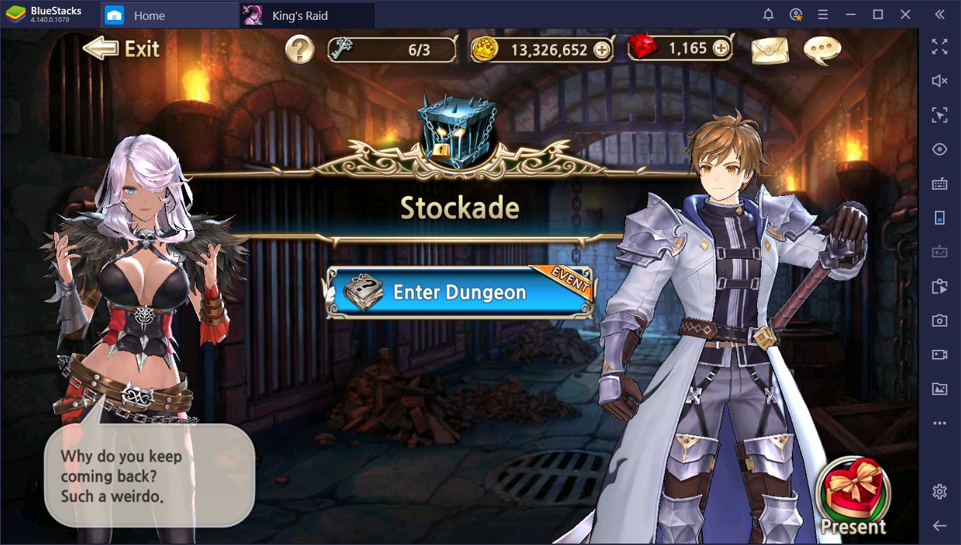 BlueStacks Macros for King’s Raid on PC