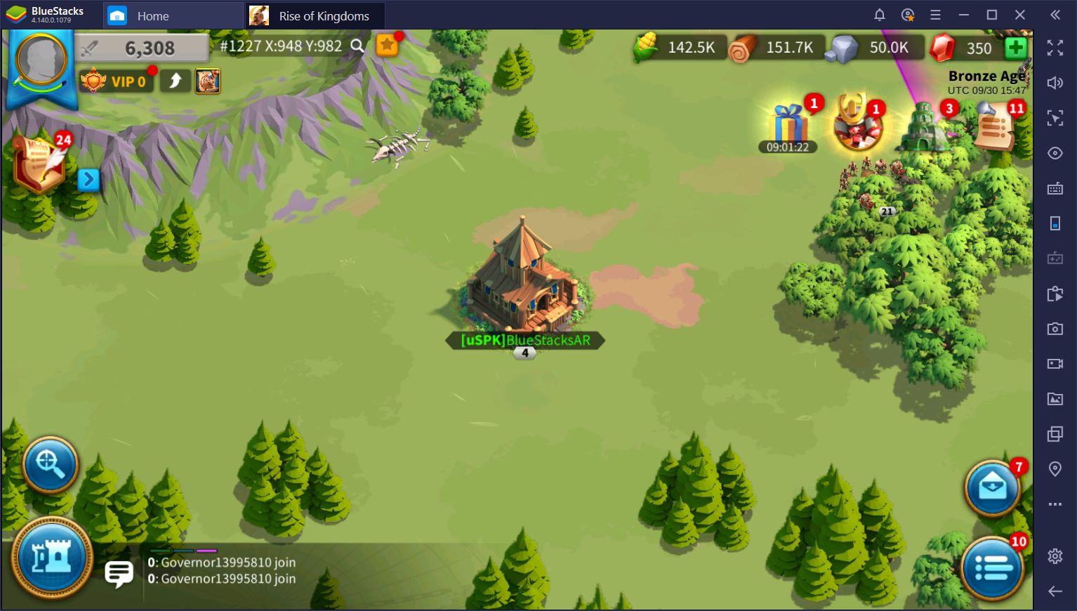 Tự động hóa hành động khi chơi Rise of Kingdoms trên PC với Macro của BlueStacks
