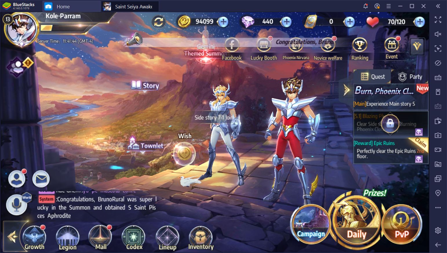 BlueStacks Macros for Saint Seiya Awakening