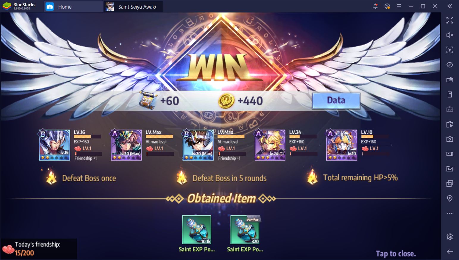 BlueStacks Macros for Saint Seiya Awakening