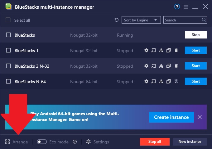 Eco Mode BlueStacks - Jalankan Beberapa Instance dengan Sedikit Sumber Daya