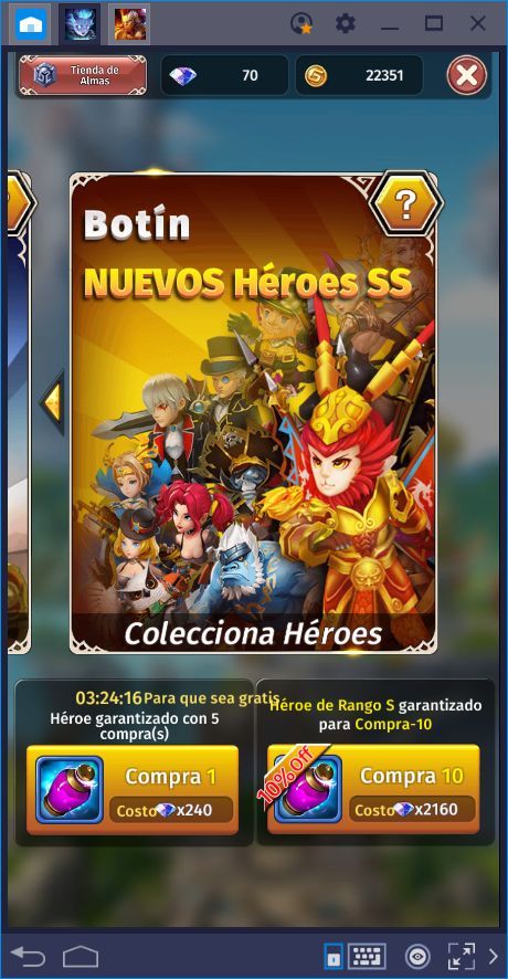 Rerolling con BlueStacks—Cómo Obtener Buenos Equipos Desde Temprano