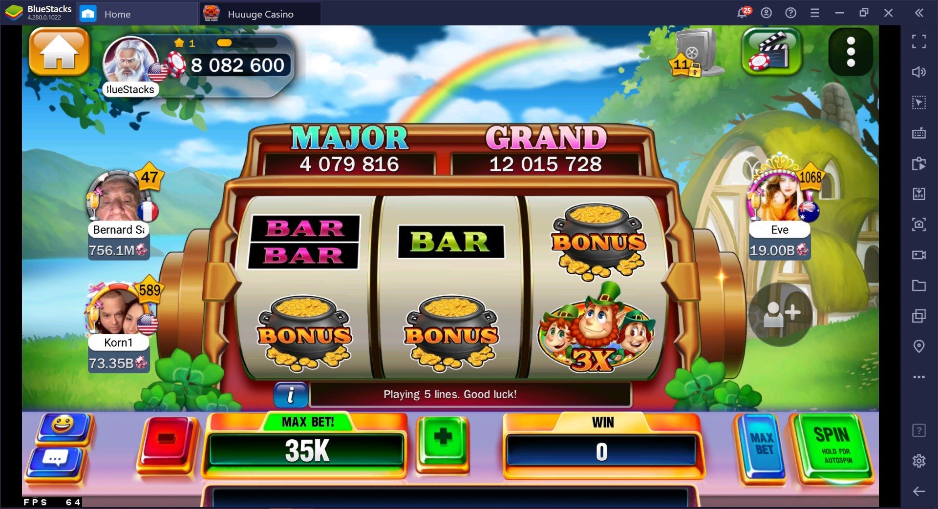 How to play Huuuge Casino Slots on PC with BlueStacks