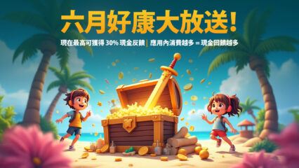 六月幸運抽獎 — 精選應用程式享高達 30% 現金回饋！