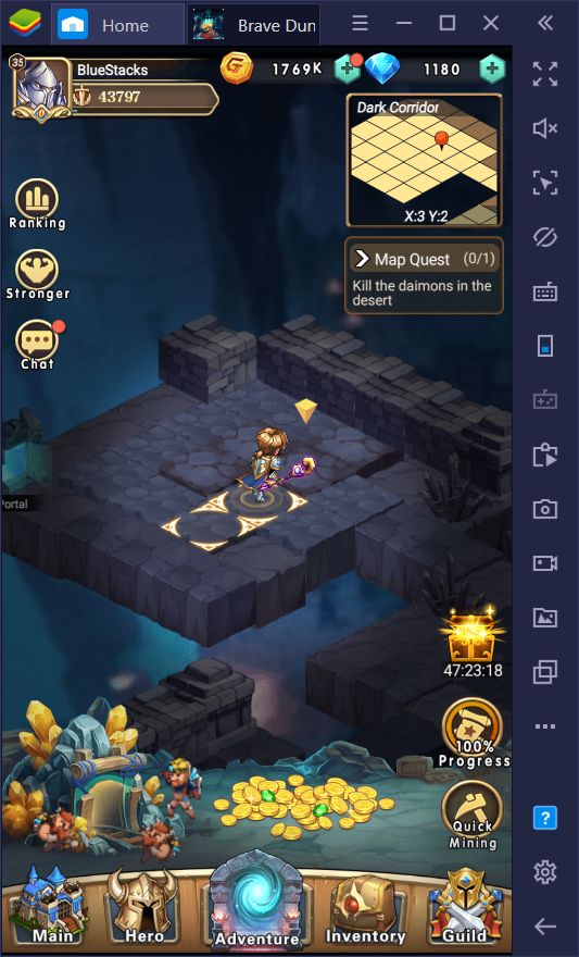 How to Play Brave Dungeon: Roguelite IDLE RPG on PC With BlueStacks