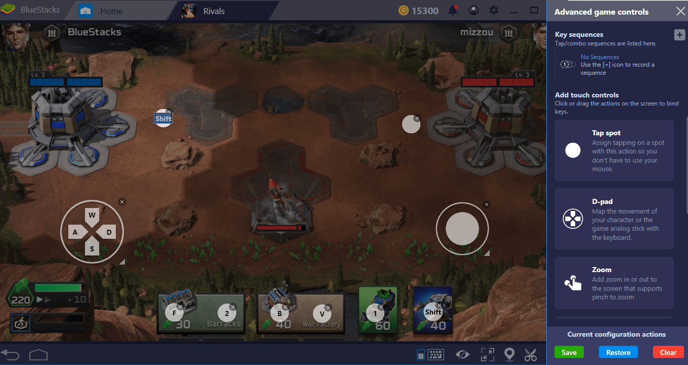 Command & Conquer: Rivals PVP - Customize Controls using BlueStacks