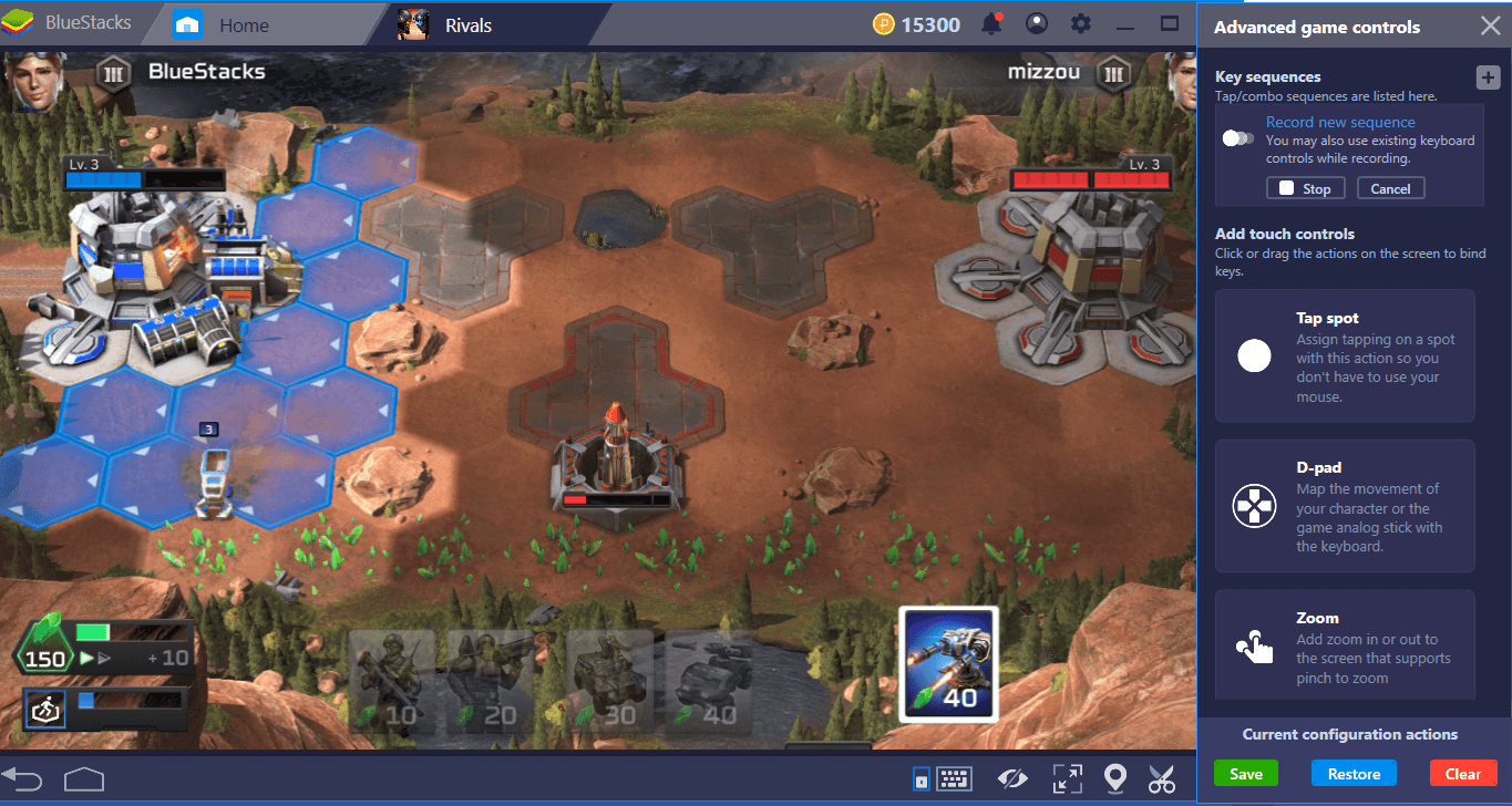 Command & Conquer: Rivals PVP – Customize Controls using BlueStacks