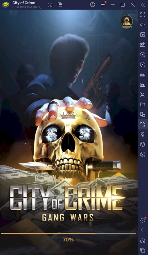 Играем в City of Crime: Gang Wars на ПК с помощью BlueStacks