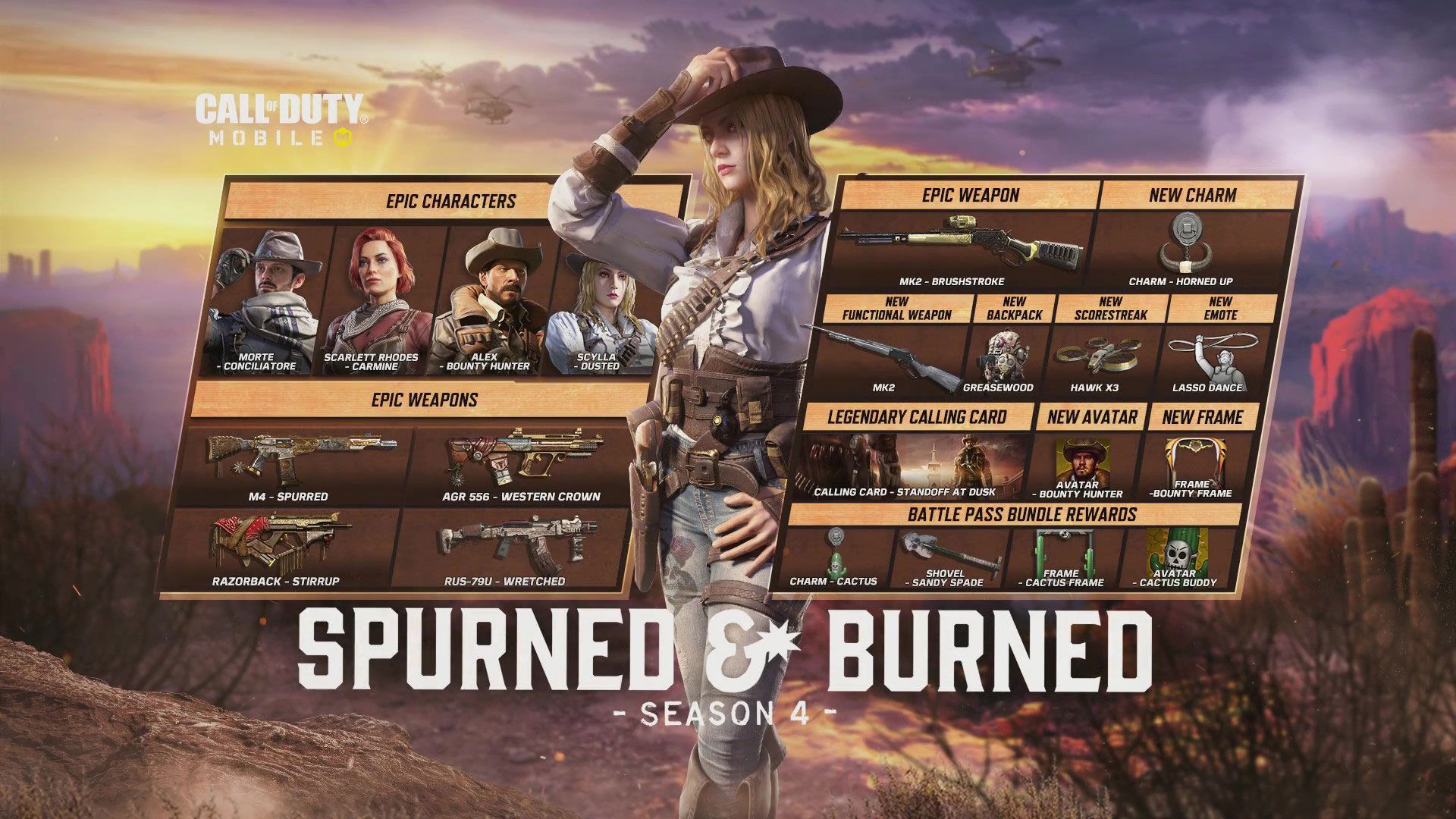 Стартовал 4 сезон Call of Duty: Mobile под названием Spurned &amp; Burned. Добро пожаловать на Дикий Запад!