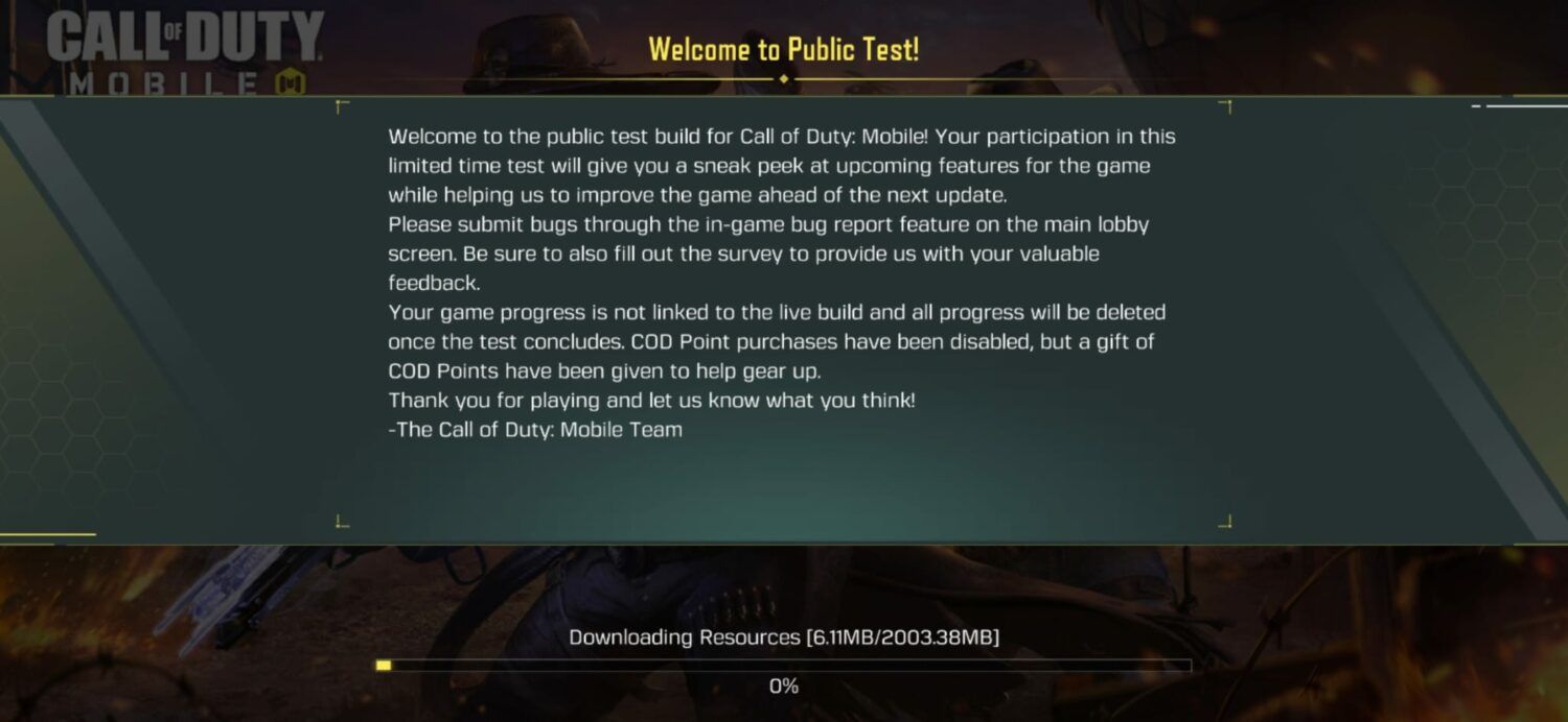 COD Mobile public test server for Android: APK download link