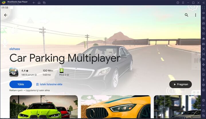 BlueStacks ile Car Parking Multiplayer PC Kurulum Rehberi