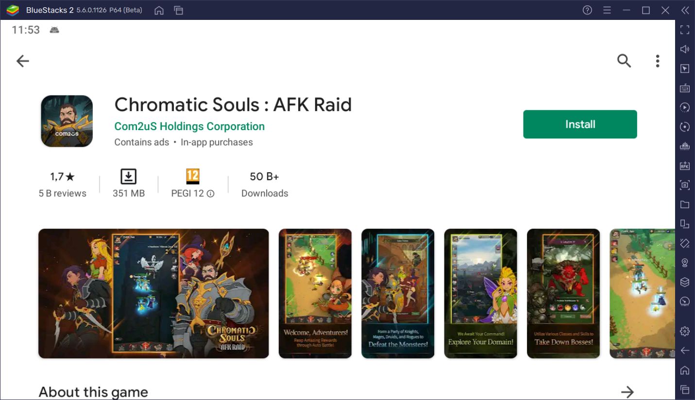 BlueStacks ile Bilgisayarınızda Chromatic Souls: AFK Raid Oynayın