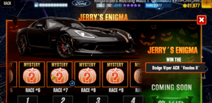 CSR Racing 2’s “Jerry’s Enigma” Halloween Extravaganza
