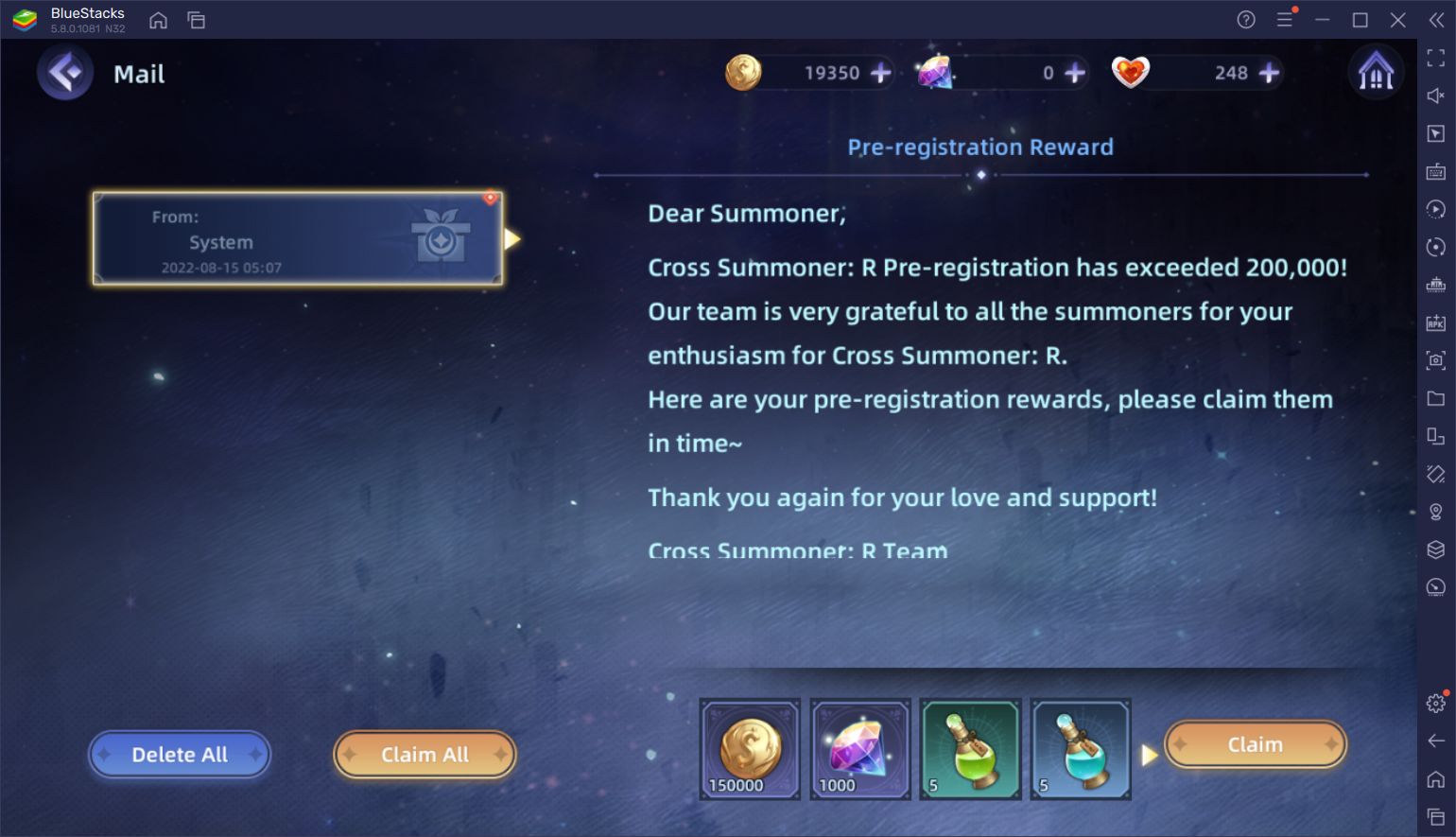 Cross Summoner:R için Reroll Rehberi: En İyi Karakterleri Oyunun Başında Elde Edin