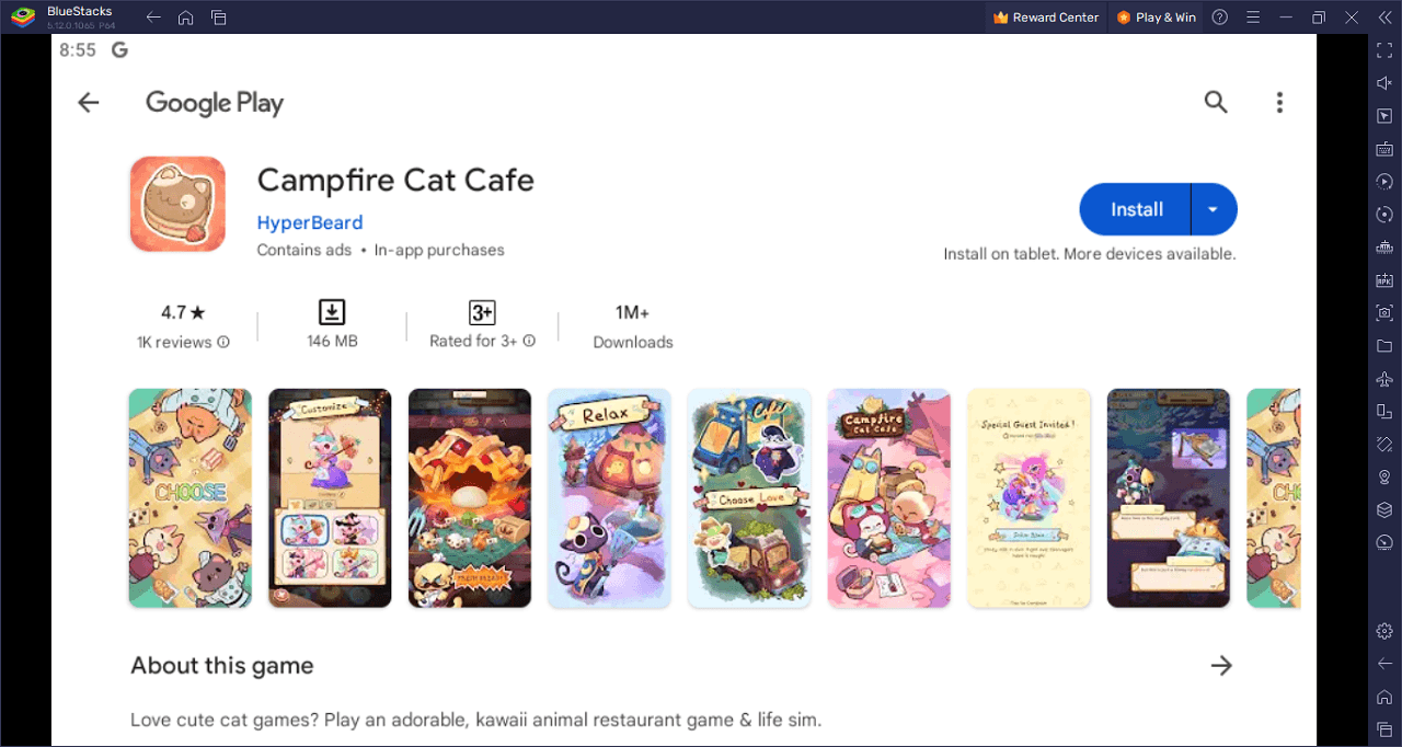 How to Play Campfire Cat Cafe on PC with BlueStacks