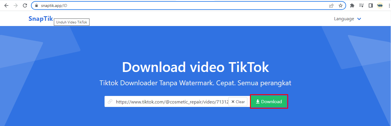 Cara Download Video TikTok Bebas Watermark