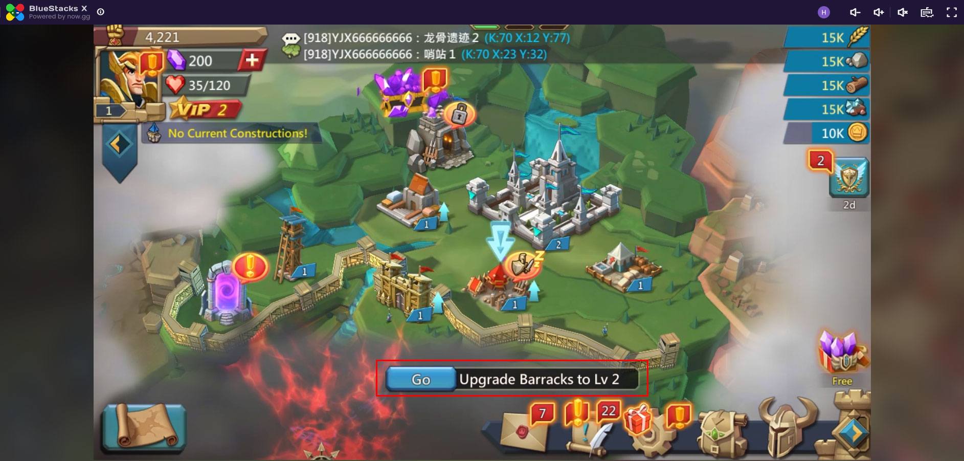 Cách chơi Lords Mobile - Gamota trên đám mây với BlueStacks X