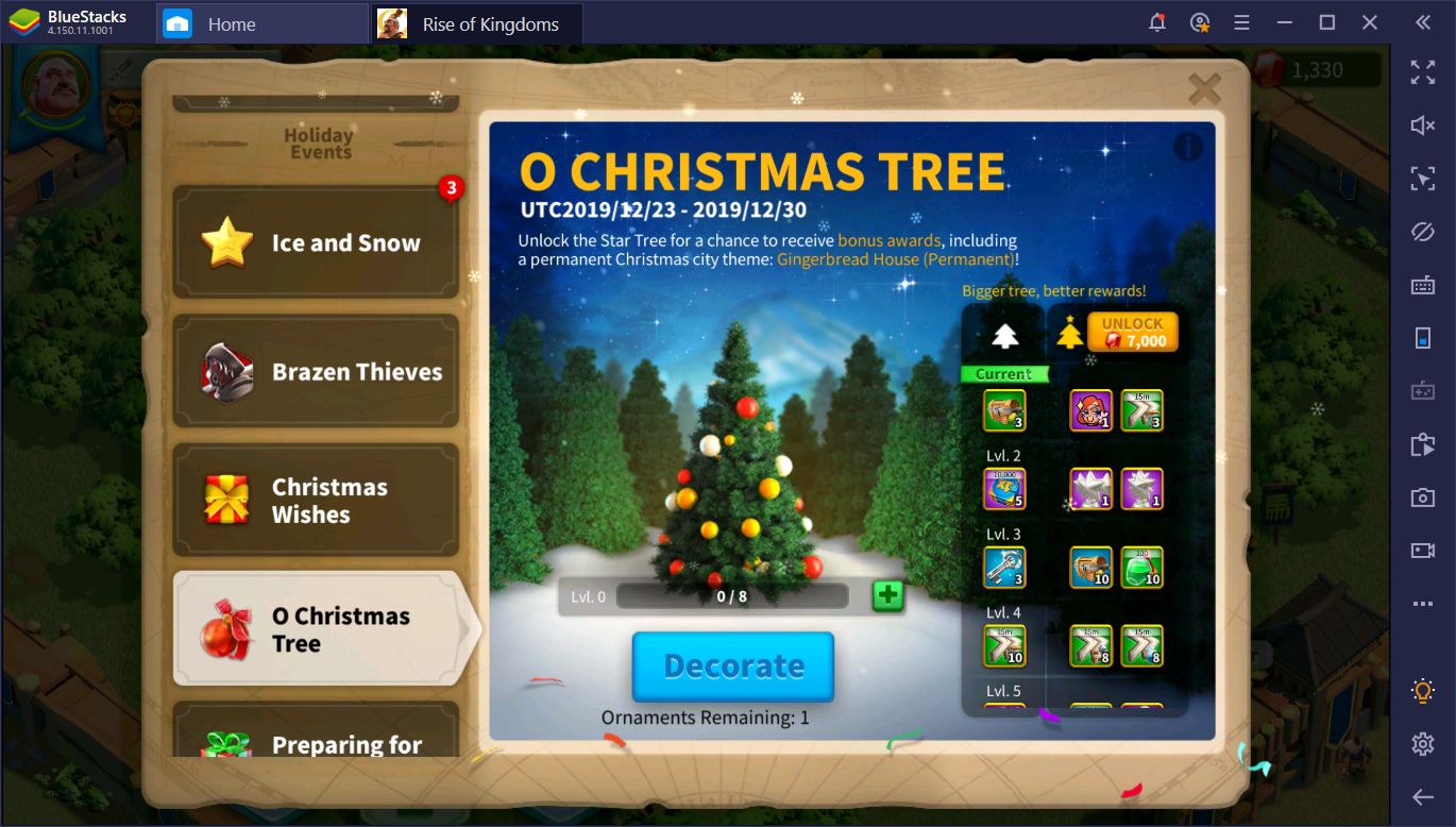 Rise of Kingdoms on PC Christmas Events Guide