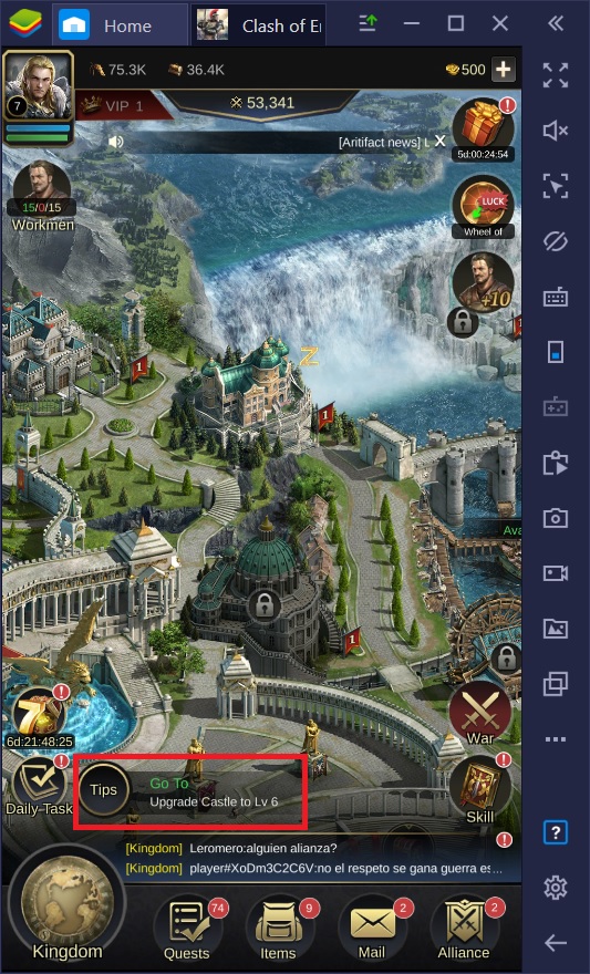 Como criar castelos farm no Clash of Kings - Eu Sou Android