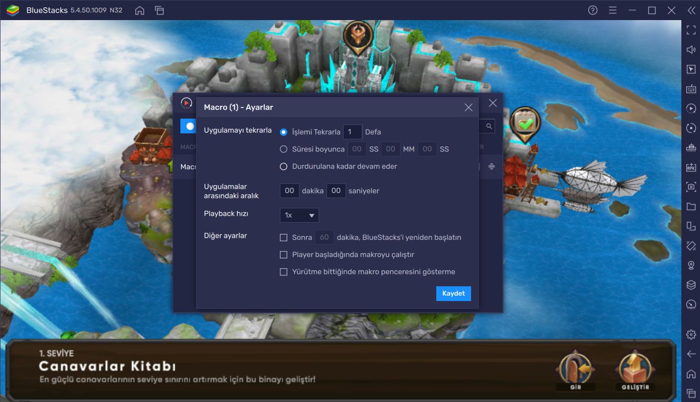 Clash of Beasts için BlueStacks Ayarları ve Araçları