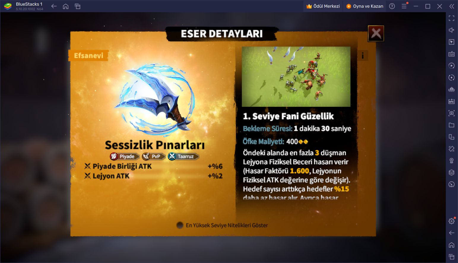 Call of Dragons Oyunundaki En İyi Eserler