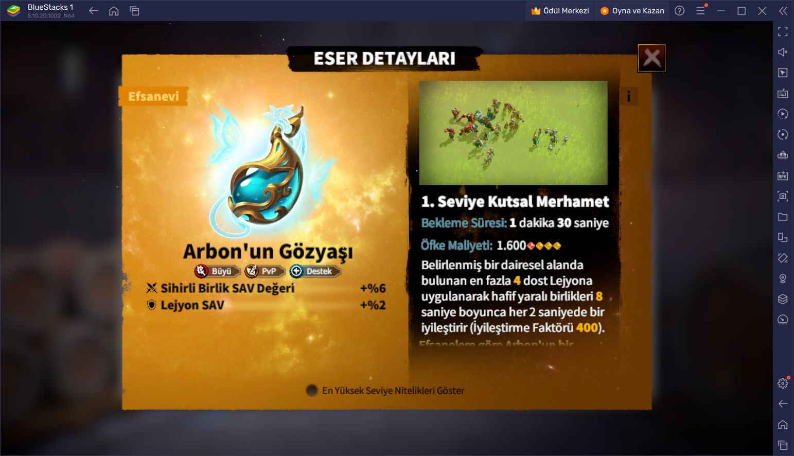 Call of Dragons Oyunundaki En İyi Eserler